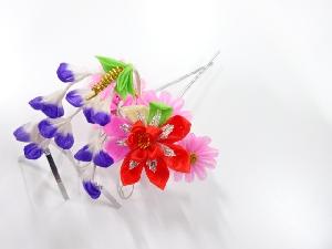 アンティーク　つまみ細工びらびら簪